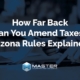 how far back can you amend taxes